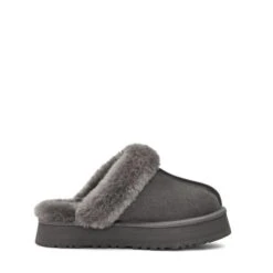 Pantoufles Femme Ugg Disquette Charcoal