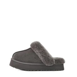 Pantoufles Femme Ugg Disquette Charcoal -Gioseppo Chaussure Boutique 1122550 CHRC 3