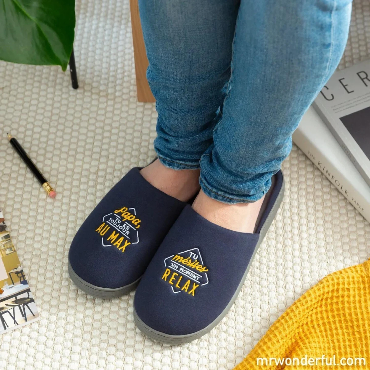 Chaussons - Papa, Tu Es Toujours Au Max Mr. Wonderful 3 Chaussons - Papa, Tu Es Toujours Au Max Mr. Wonderful