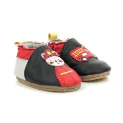 Chaussons Bébé Garçon Robeez Fireman Crepe